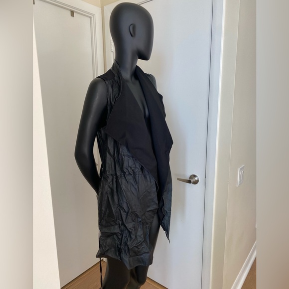 Waterfall Vegan Leather Cardigan - Picture 3 of 4